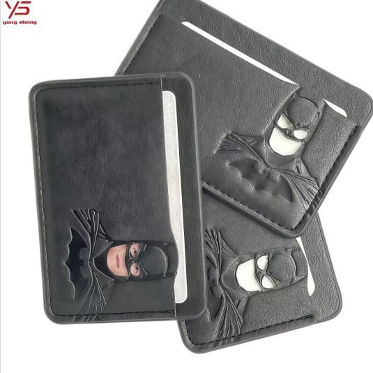 Trendy Creative Batman ID Card Holder Wallet Portable Funny Super Hero Cover Black Custom