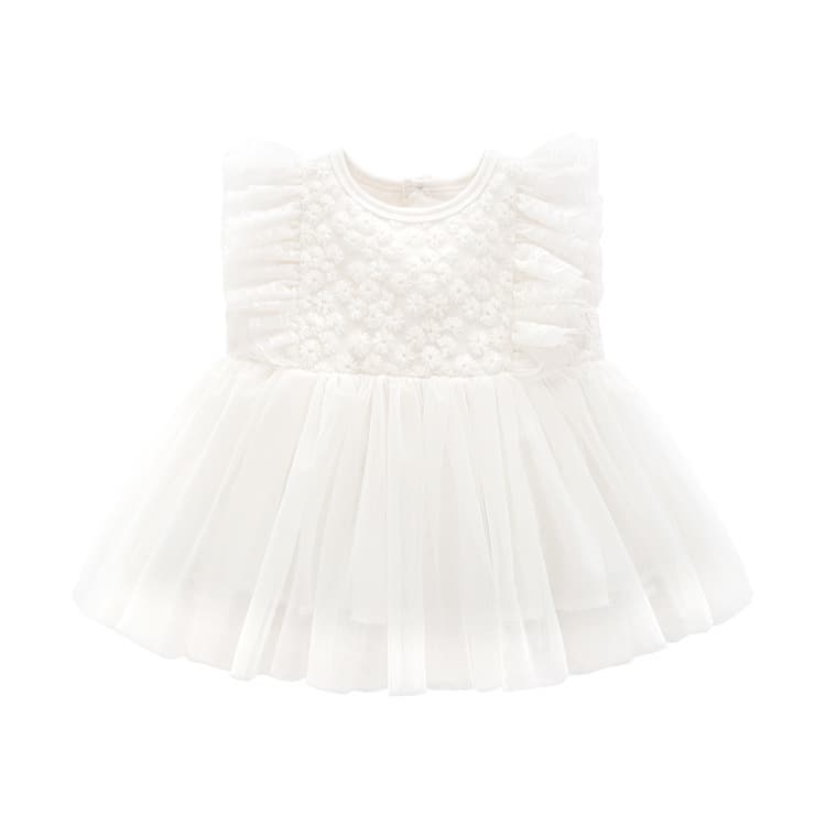 Baby Girl Summer Princess Dress for Newborns 0-12 Months Lace Dress Factory Wholesale