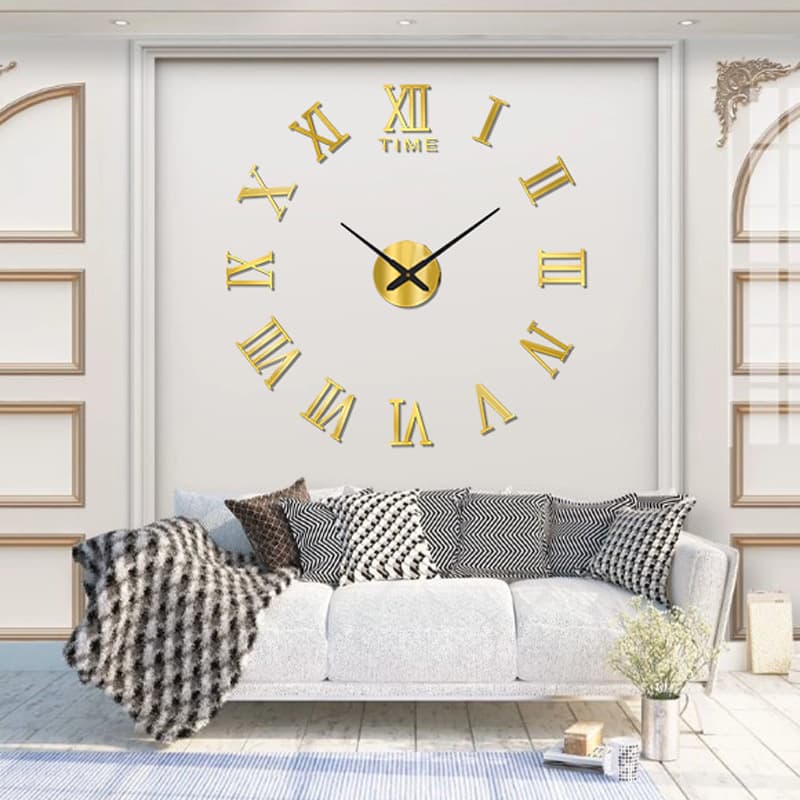 Creative Nordic Home Wall Clock Acrylic 3D Decorative Clock for Living Room Bedroom DIY Silent Hanging Clock