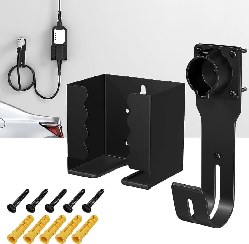 Charging Gun Accessory Holder, Wall-Mounted Empty Gun Holster, Hanging Cable Holder, AC Socket, National Standard Hook