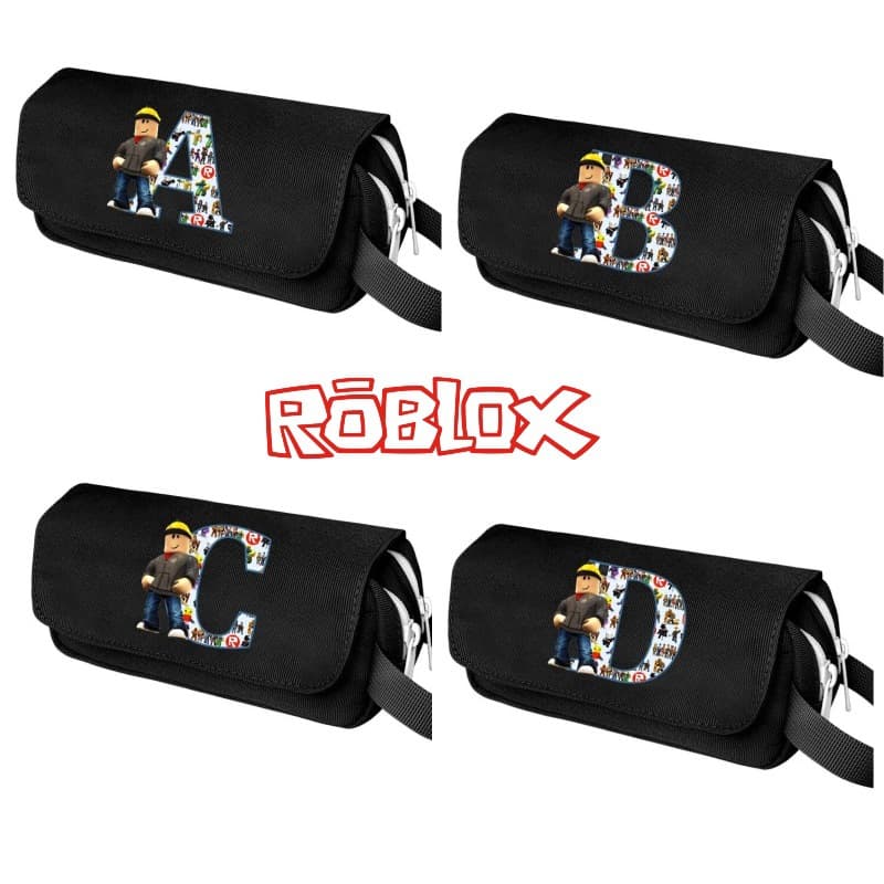 Roblox letter A-Z large-capacity double-layer portable pencil bag for primary and secondary school students stationery bag