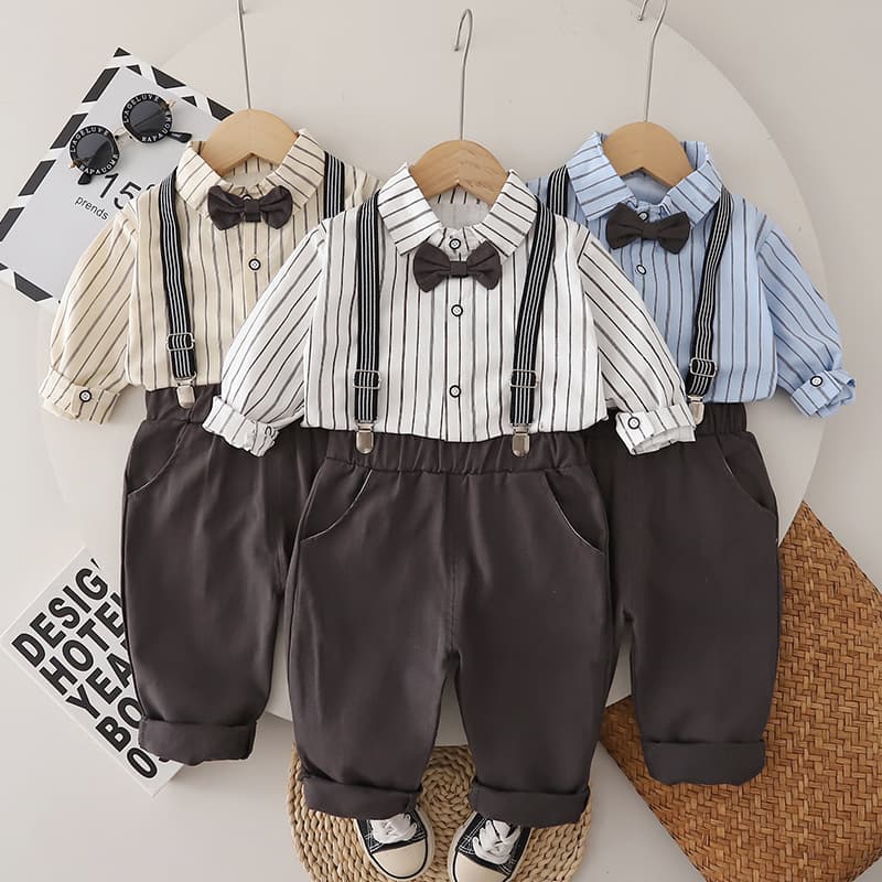 Boys' suits, spring and summer short-sleeved shirts, overalls, flower girl one-year-old dress, students' Children's Day host performance costumes