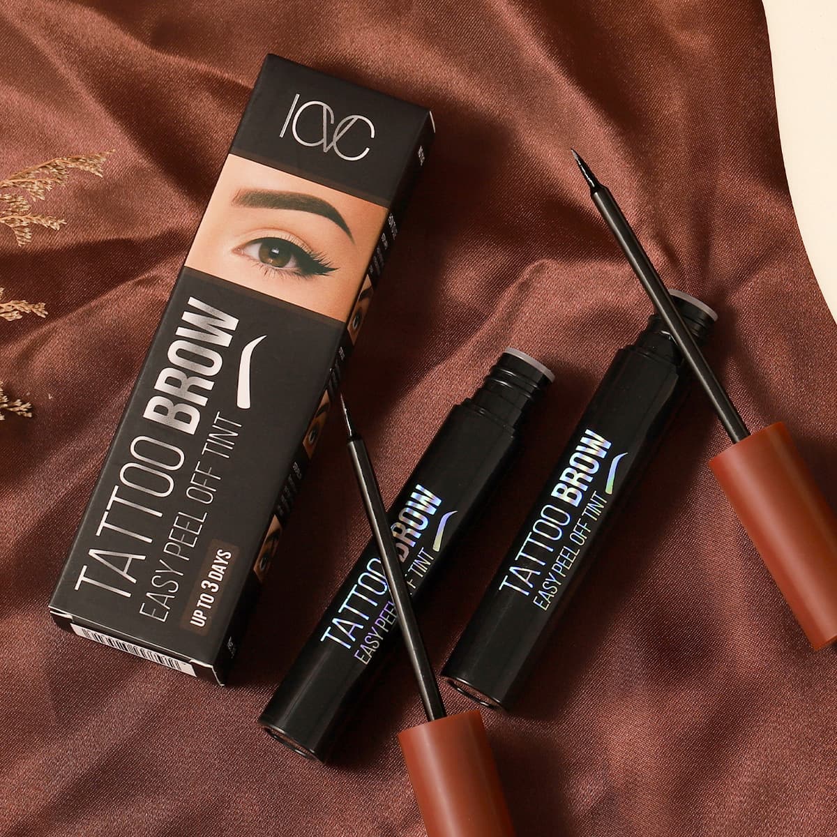 ICVC Tearable Brow Gel Waterproof Smudge-Proof Makeup Artist Brown Eyebrow Coloring Cream Easy to Use for All Skin Types