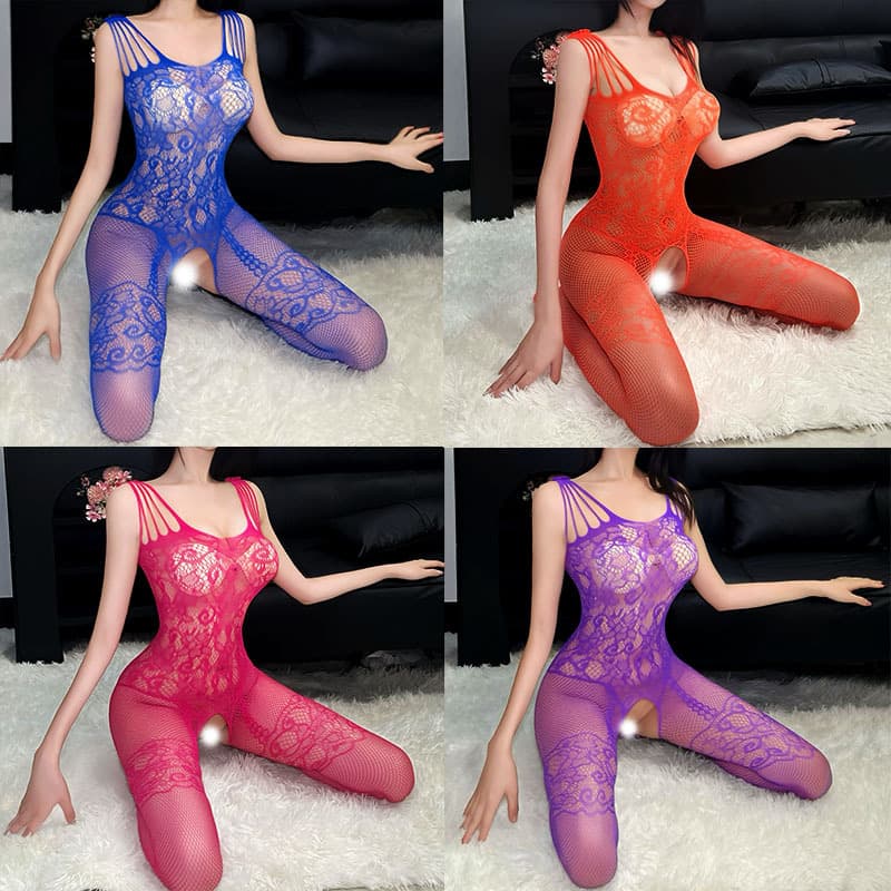 Shiliang Erotic Lingerie Foreign Trade Teasing Fishnet Clothing with Tearable Crotch, Sexy Hollow-Out Bodysuit, Battle Suit Sy