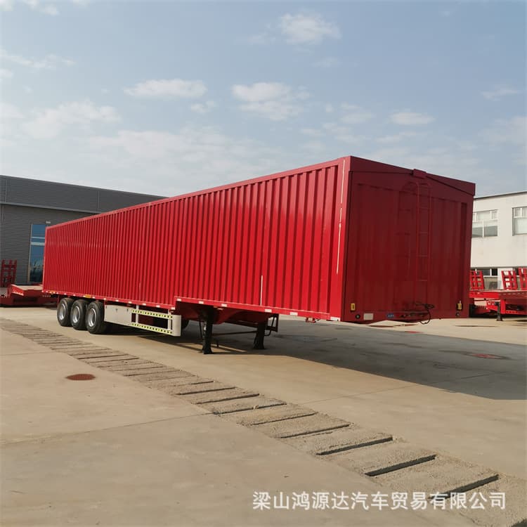 Lightweight factory three-axle grain transport vehicle, van semi-trailer detailed parameters