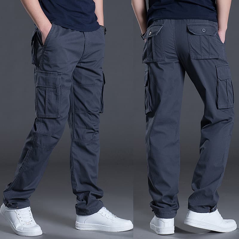 Overseas overalls, men's pants, casual work clothes, labor protection, wear-resistant, straight, loose, spring and autumn casual pants, multi-pocket wholesale