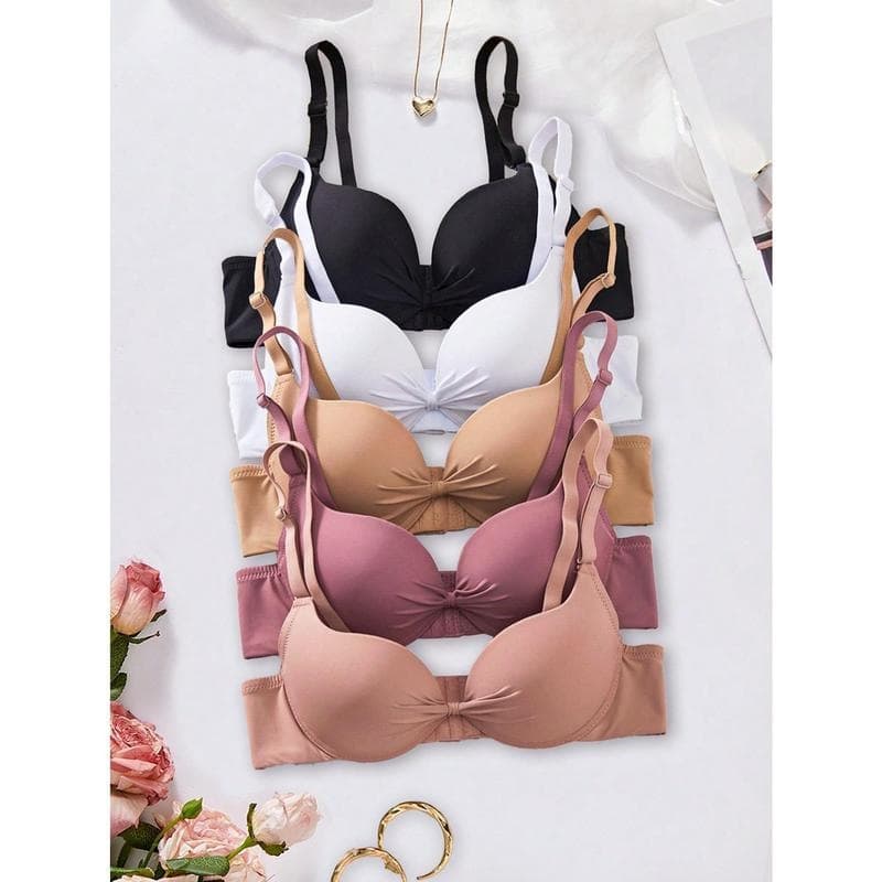 P 96104 Seams Soft Bras for Women Wirefree Push Up Bra