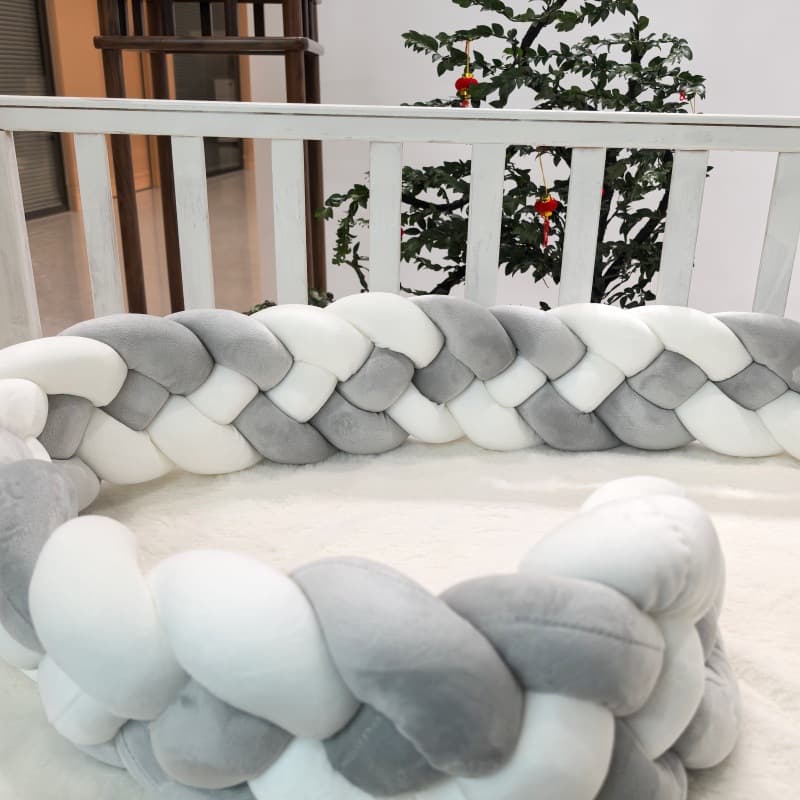 Ins Baby Crib Hand-Woven Braided Bumper, Four-Strand Pillow, Anti-Collision Strip for Children, Wholesale Braided Rope