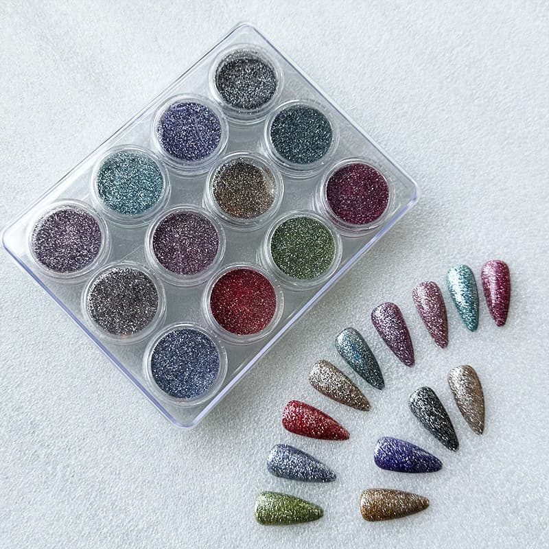 New broken diamond nail art glitter powder, nail art micro diamonds, crystal broken diamond powder, nail art jewelry small broken diamonds