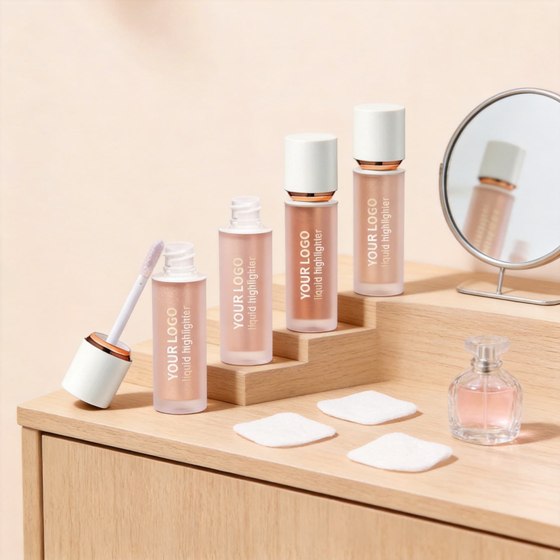 Liquid Highlighter Makeup Cosmetic Modification No LOGO Printable Liquid highlighter Multi-use Cream