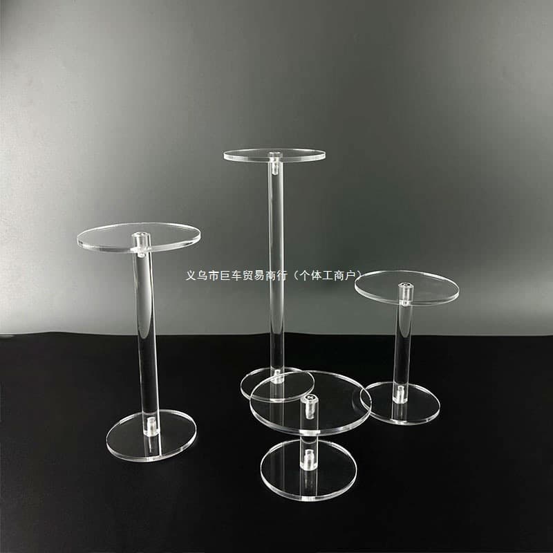 Acrylic Round Small Display Stand for Figurines Jewelry Cosmetics Small Product Holder Coral Base Display Rack
