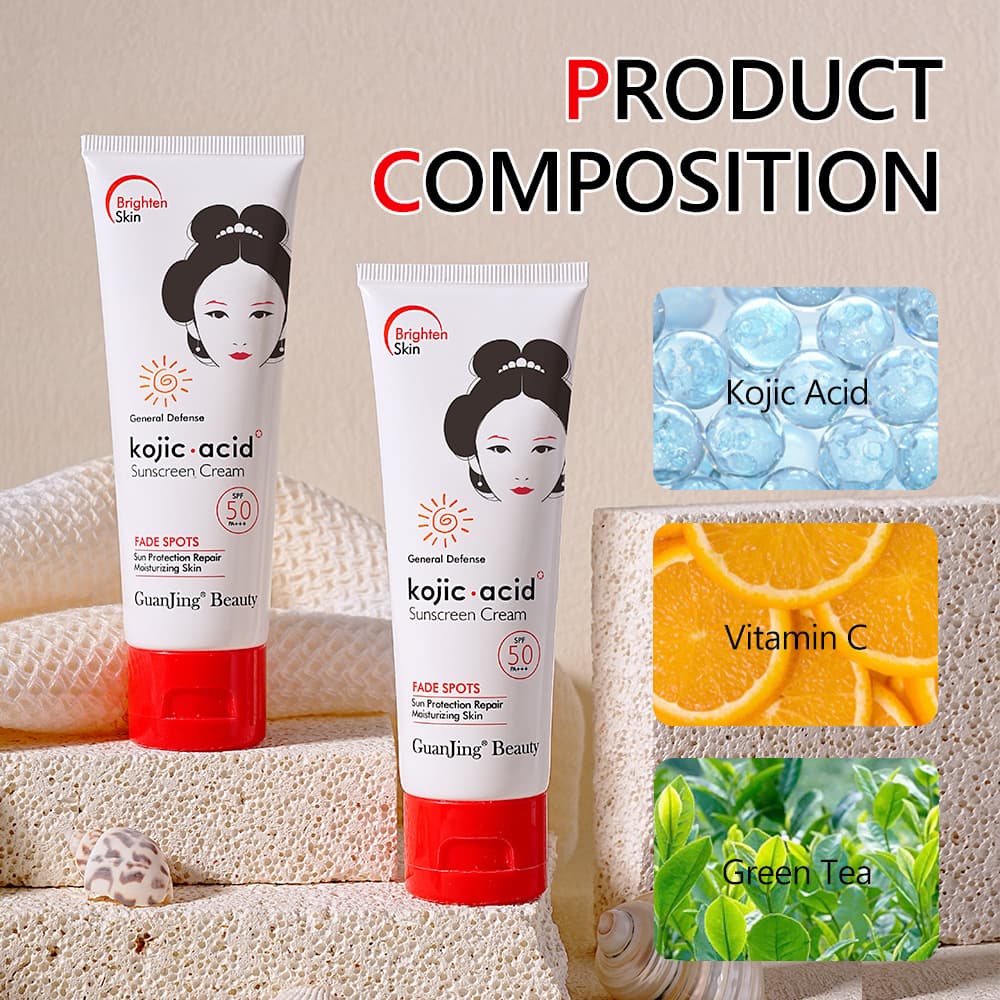 GuanJing Cross-border Kojic Acid Protective Cream Arm and Body Protective Lotion Wholesale Sunscreen cream