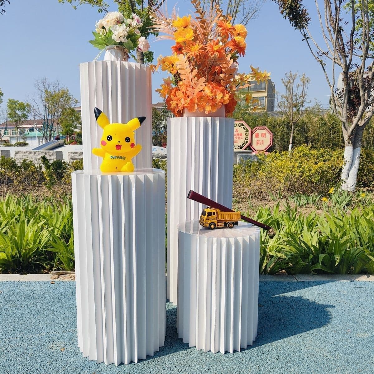 New Folding Dessert Display Stand for Mall Showcases, Birthday Party Decor, Roman Column Wedding Cake Stand