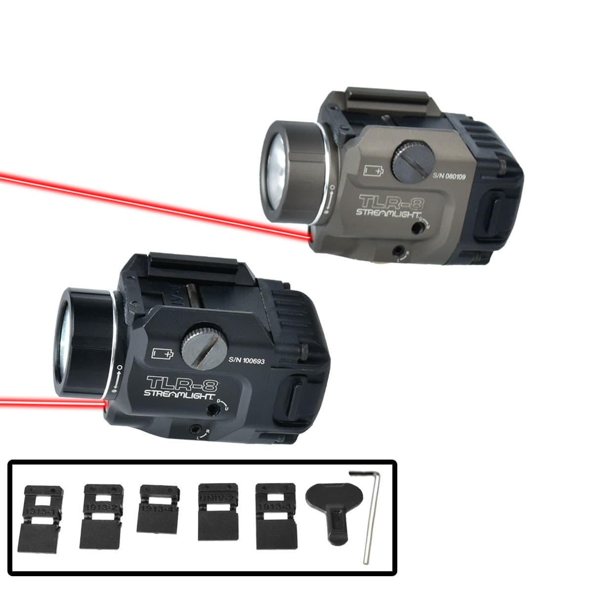 Best-selling TLR-8 Underbarrel Tactical Flashlight LED Light Outdoor Lighting 500 Lumens with Red Laser
