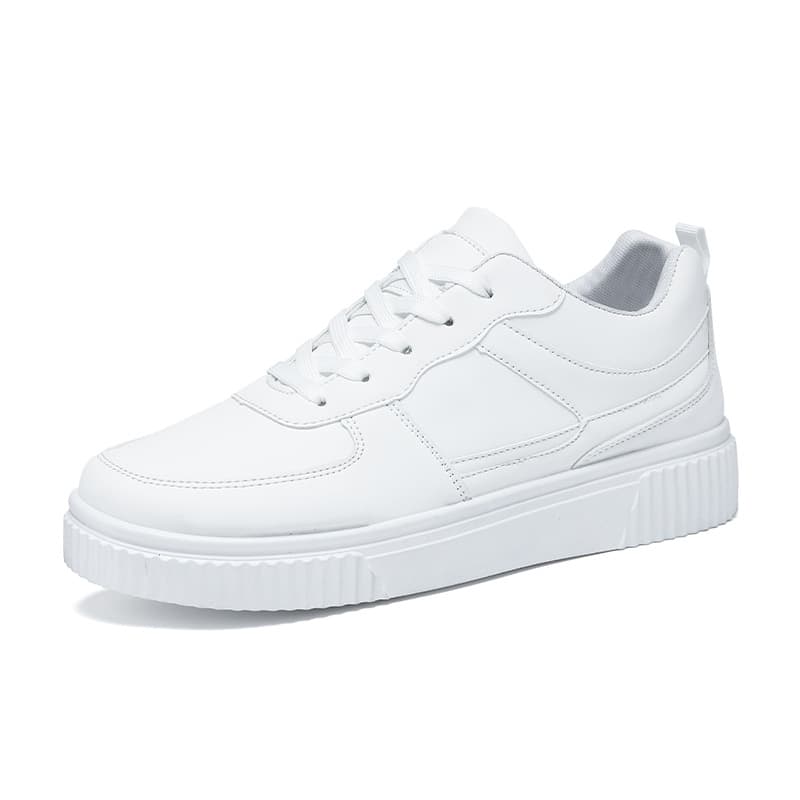 Spring New Men's Breathable White Shoes, Korean Trendy Versatile Thick-Soled Casual Sneakers for Students