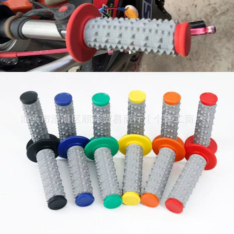 Cross-country motorcycle ATV high-sport modified silicone large particle anti-slip handlebar rubber grip cover left and right refueling handlebar