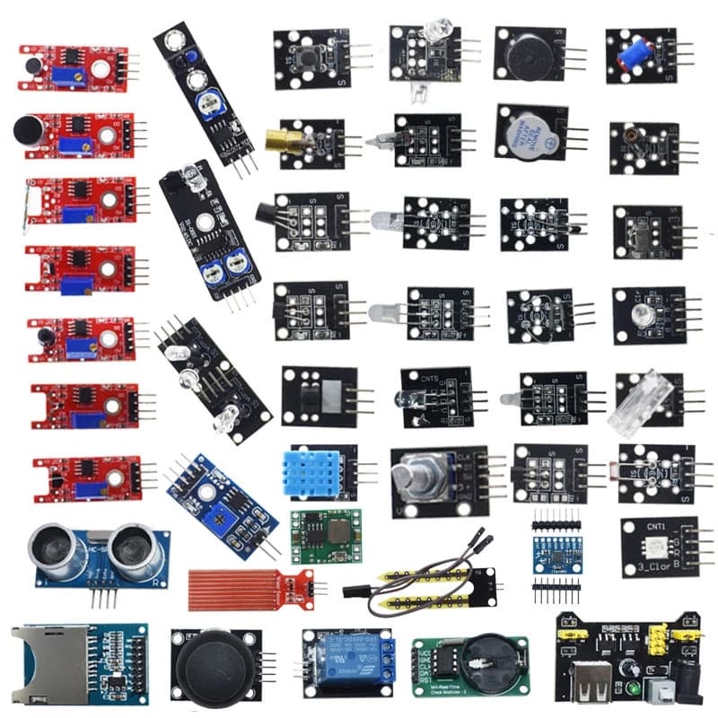 37-In-1 Sensor Kit Compatible With Arduino 45-In-1 Integrated Circuit Electronics Component High Frequency Resolution Precision