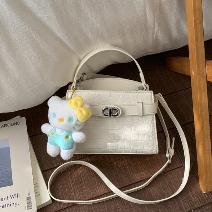 High-end crocodile pattern small bag for women 2026 new simple texture portable small square bag winter style crossbody bag