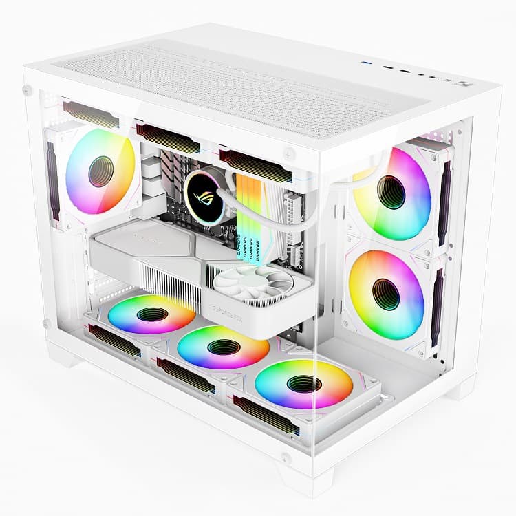 The Seaview Room Gaming Case White PC Gaming Case supports 360 water-cooled desktop SKSVJ42AW