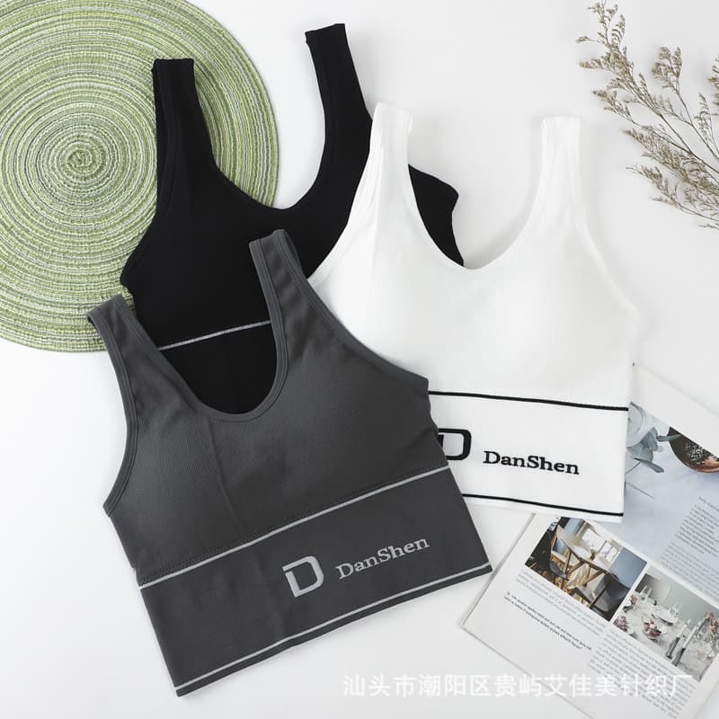 D-Cup Strapless Queen Bustier Deep U-Back Camisole Seamless Wire-Free Wrap Women's Outerwear Base Sports Bra Vest