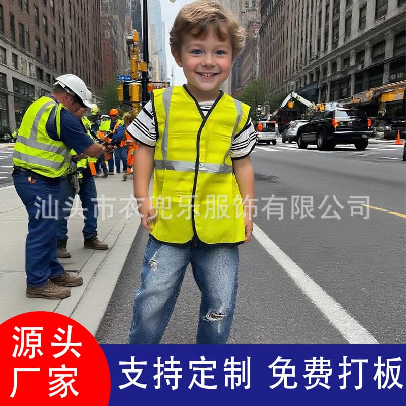 Cross-Border Amazon Children's Vest Cosplay Costume Professional Performance Clothing Fire Police Vest