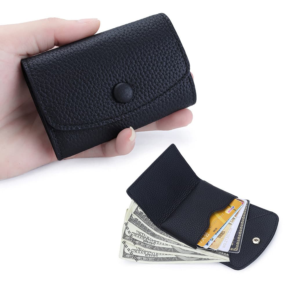 First-Layer Cowhide Mini Wallet for Women 2026 New Model Foldable Coin and ID Storage Small Bag Genuine Leather Short Wallet
