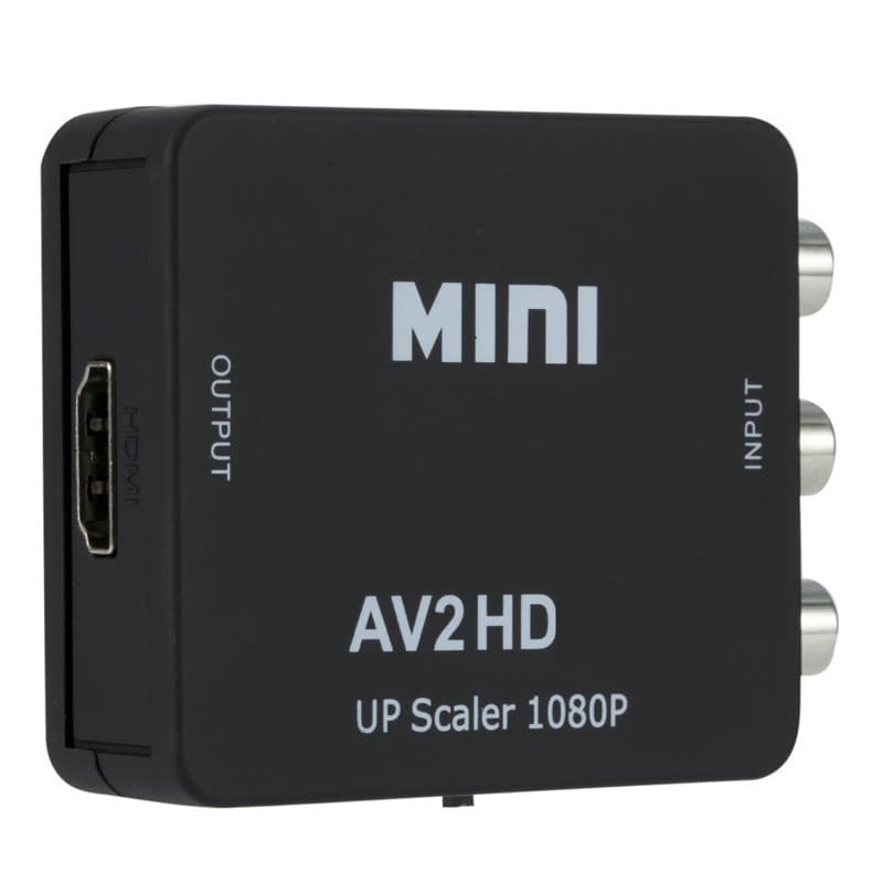 AV to HDMI Converter with Audio, AV to HDMI Supports 1080P CVBS to HDMI for TV and Monitor