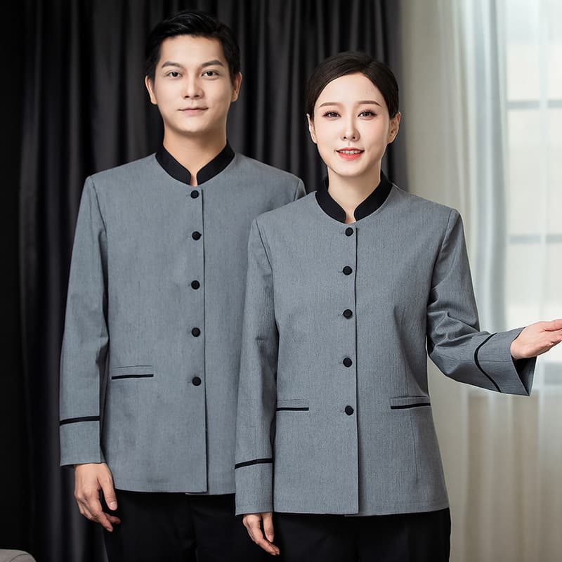Autumn and Winter Long-Sleeve Nanny Work Uniform Hotel Guest Room Attendant Uniform Housekeeping Work Clothes Unisex Cleaning Suit