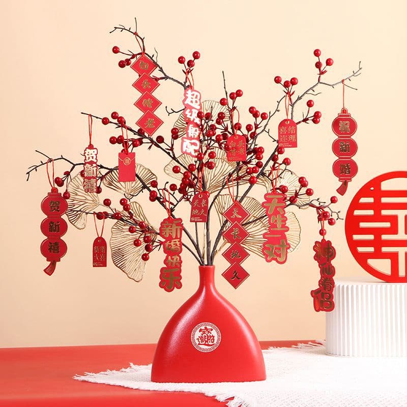 Wedding Decor Ceramic Vases, Wealth Fruit Arrangements, Artificial Flowers for Wedding Room Setup and New Home Decoration Wholesale