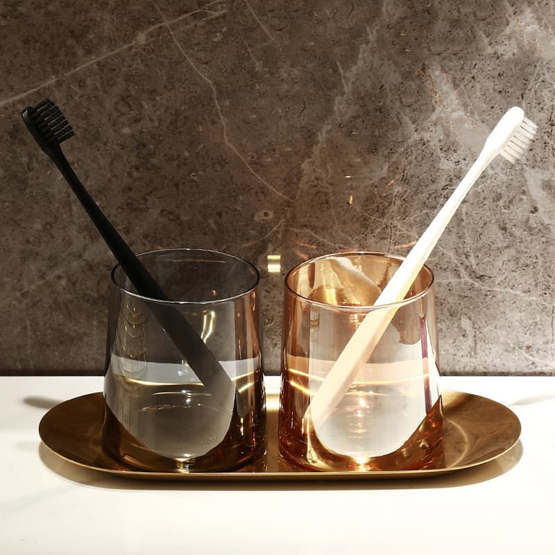 Glass Mouthwash Cup Minimalist Toothbrush Cup Couple Home Brushing Cup Set Hotel Guesthouse Wash Cup Toothbrush Cup