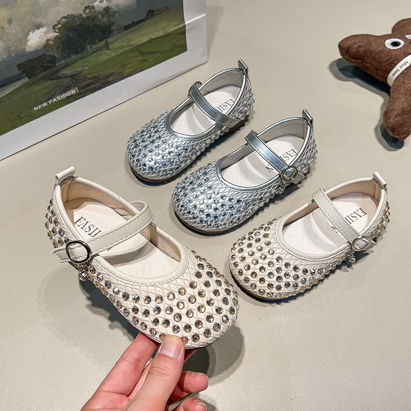 Wholesale Rhinestone Mary Jane Closed-Toe Sandals, Women's 2025 Spring/Summer New Comfortable Korean Style Slip-On Lazy Sandals