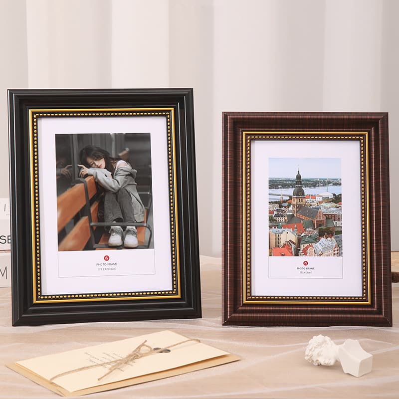Custom Photo Frame 6 Inch 7 Inch 8 Inch 10 Inch Wedding Photo Wall Hanging European Style Creative A4 Picture Frame Tabletop Empty Frame