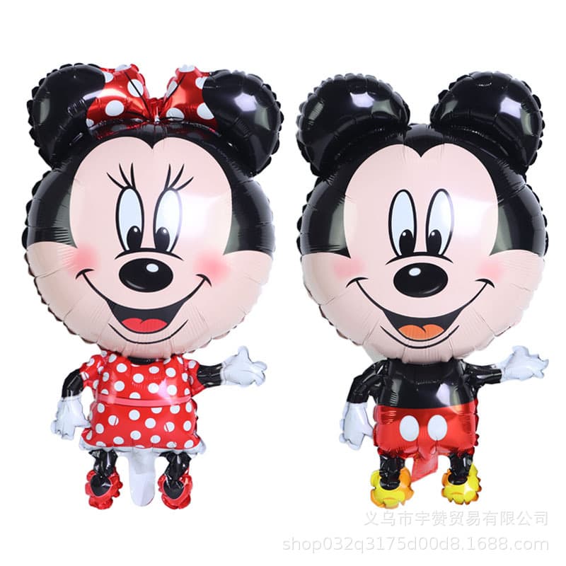 Cartoon Waving Standing Mickey Minnie Balloon Mickey Mouse Balloon Baby Birthday Mickey Foil Balloon