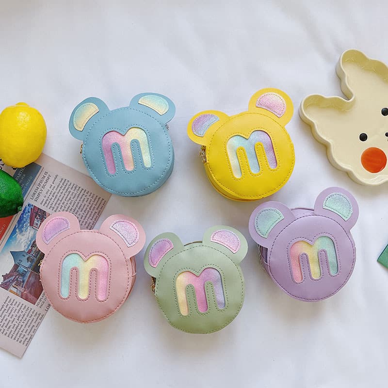 Cartoon Children's Bag 2024 New Creative Sequined Rainbow Shoulder Bag Cute Girl's Crossbody Coin Purse Wholesale