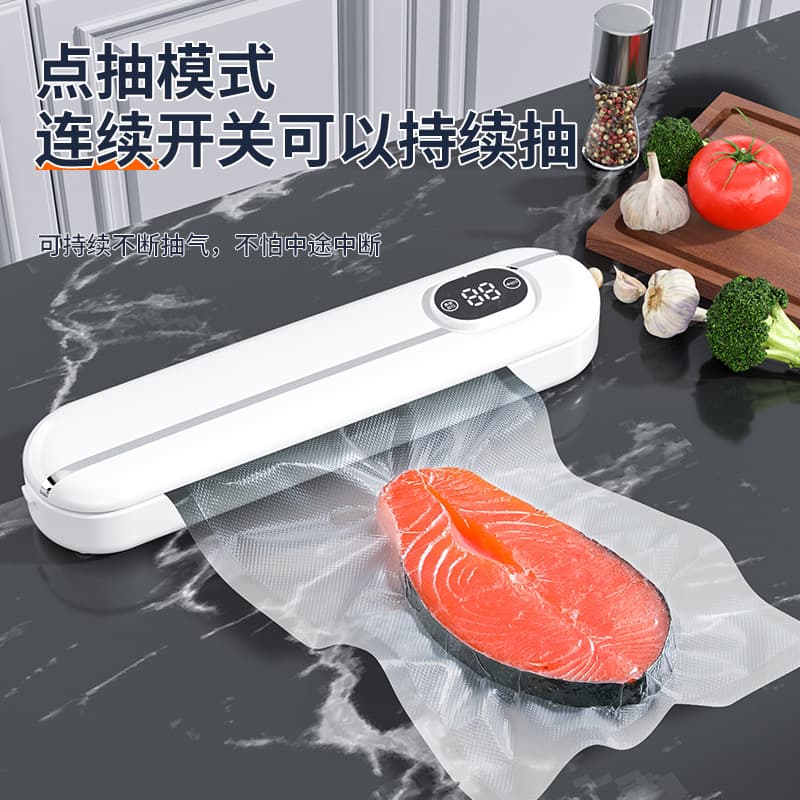 Household Vacuum Sealer, Kitchen Packaging Machine, Portable Food Freshness Preserver, Automatic