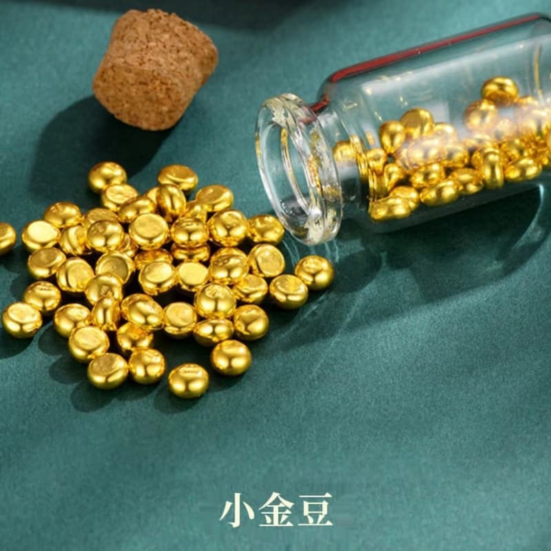 Alloy simulation gold small gold bean one gram solid gold pimple imitation gold investment gold bar collection investment office ornaments