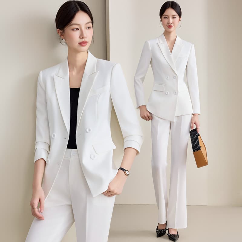 High-End Women's Suit Set 2025 Autumn/Winter New Arrival Goddess Style Professional Elegant Wide-Leg Pants White Blazer