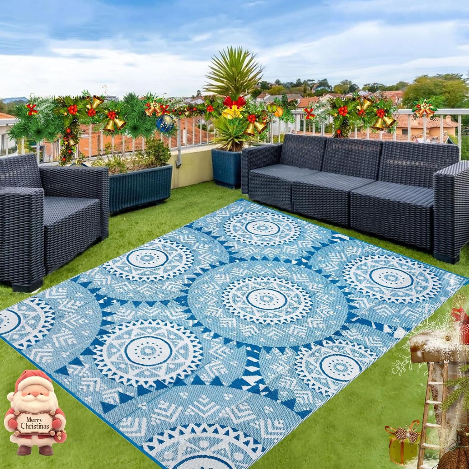 Hot Cross-border Spring and Summer Simple Decorative Carpet Home Balcony Easy-care Sofa Carpet Outdoor Camping picnic Mat