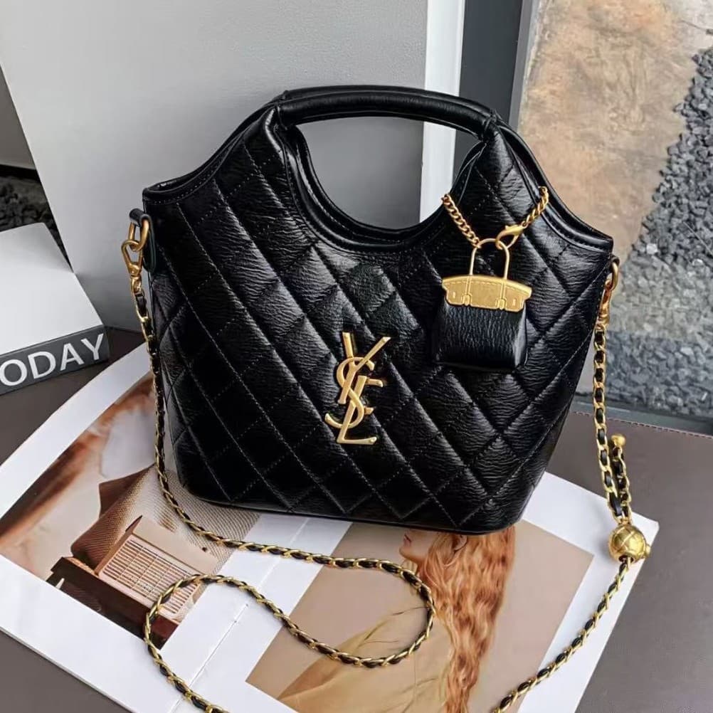 Cross-border DIY Women's Bag 2025 New Style Crossbody Small Chanel-Style Chain Bag YSL Handbag Shoulder Bag