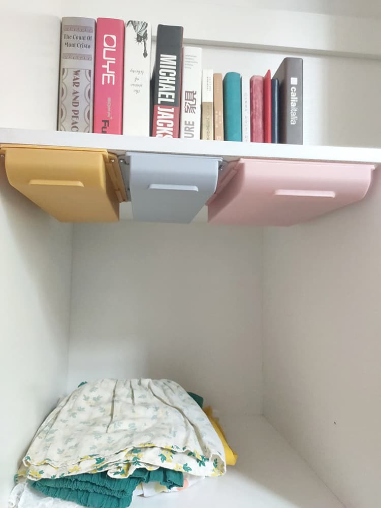 Under-table hidden drawer box student desk office box private money storage simple single-layer drawer organizer