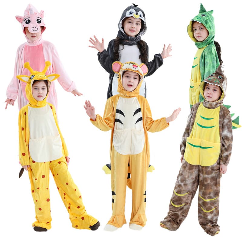 Halloween Dinosaur Cosplay Costume Kids Animal Outfit Dinosaur Game Suit Cross-Border Party Costume