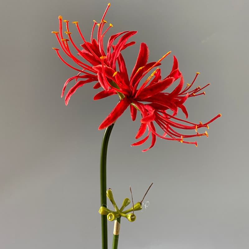Simulation Red Spider Lily Higanbana Ancient Style Prop Silk Flower Scene Atmosphere Decoration Rain Lily Ancient Style Fantasy Photography