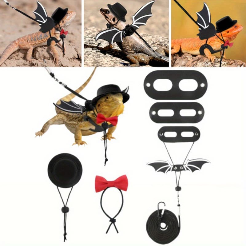2026 New Cross-border Drop Shipping Bearded Dragon Lizard Accessories Adjustable Leash