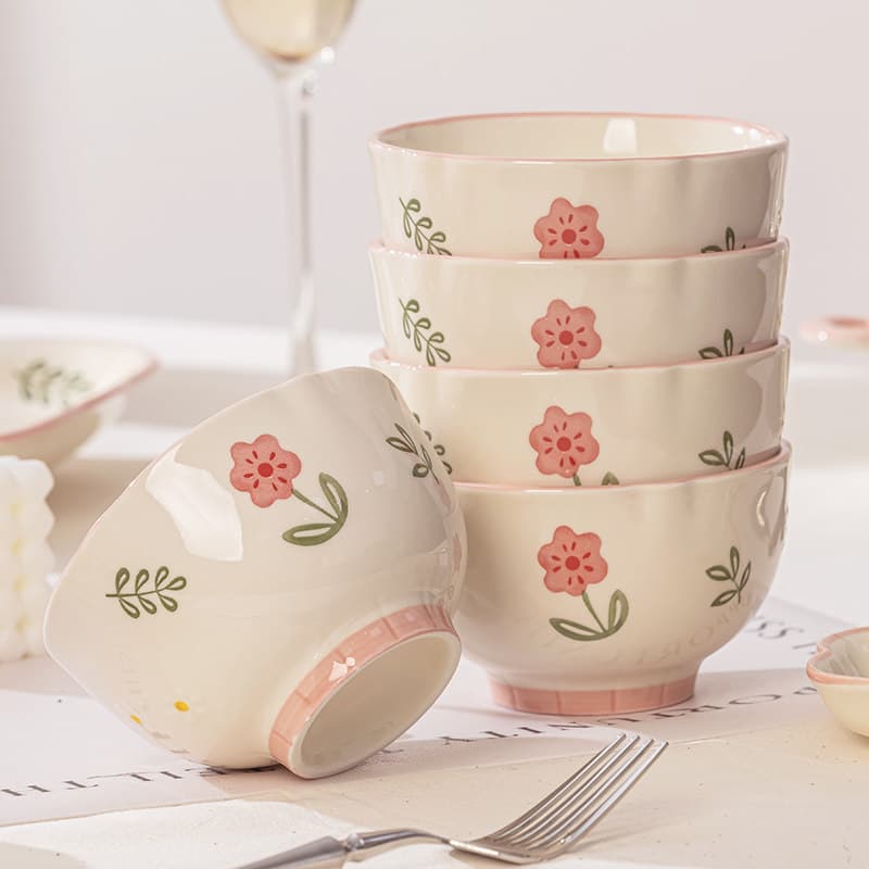 Breakfast plate tableware ins style household ceramic dish plate fruit plate cute cake dessert plate round white porcelain