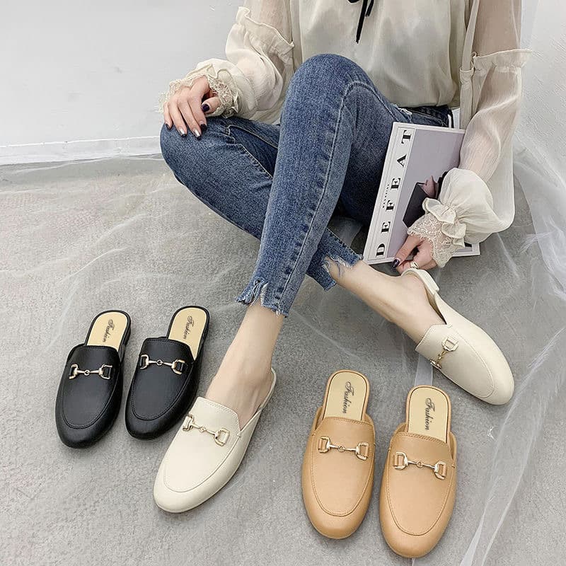 Factory Direct Women's Summer Slippers, Casual Fashion Sandals for Outdoor Wear, Lazy Shoes, Half-Toe Slippers for Women