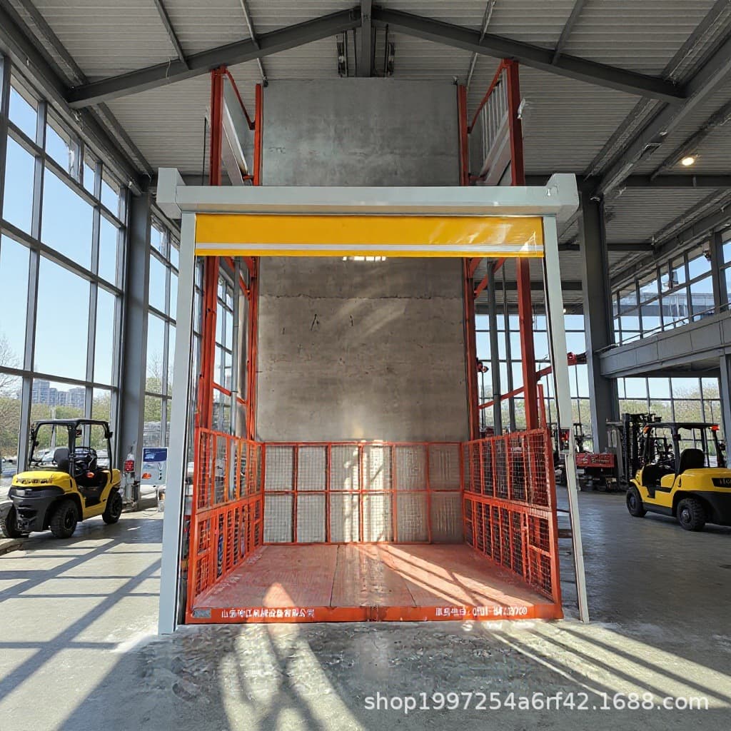 Manufacturer Customized Hydraulic Electric Lifting Cargo Elevator Platform Guide Rail Goods Two-Story Hoist Simple Warehouse Elevator