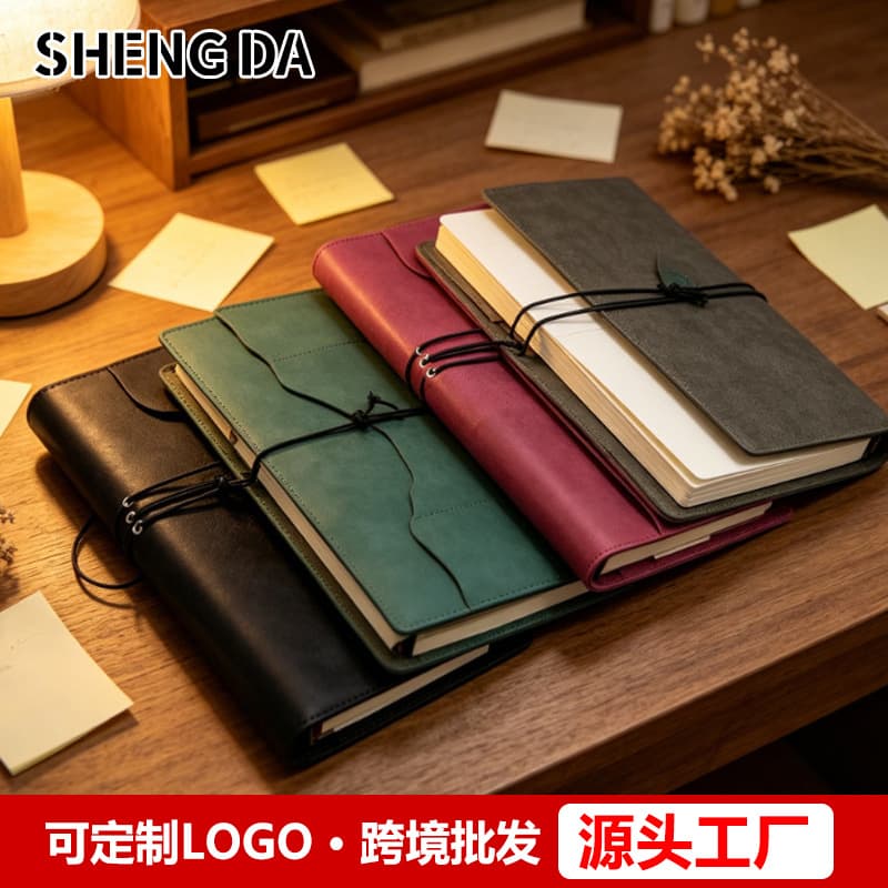 Cross-Border Wholesale Vintage PU Leather Notebook Cover, Refillable Planner, Portable A5 Notebook Protector, In Stock