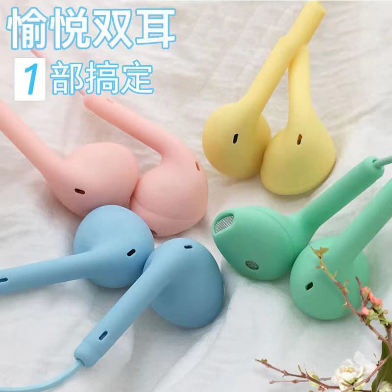 Macaron Colorful Earphones Suitable for Phone Oppo Type-C Wired Gaming Headphones 3.5mm In-Ear for Computer