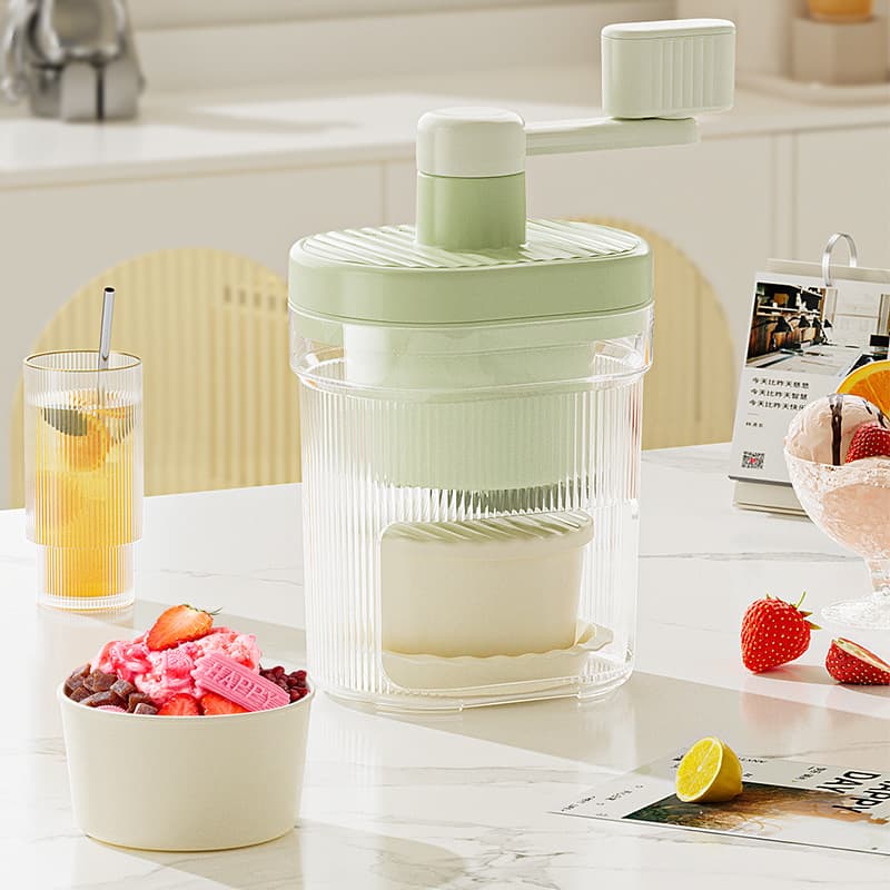 Household Creative DIY Ice Shaver Cool Summer Hand-cranked Delicate Ice Maker Food-grade Instant Snow Cone Bowl