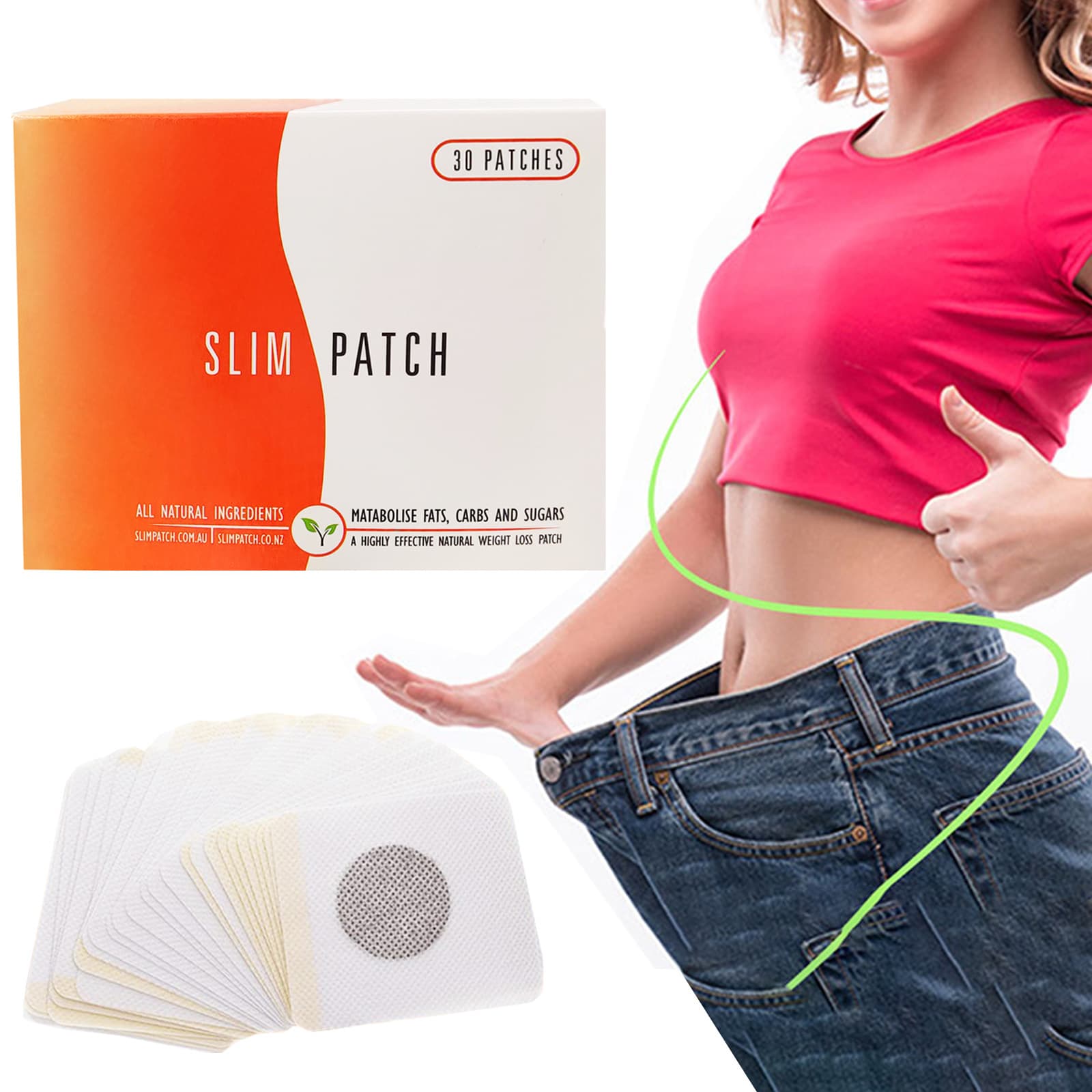 Cross-Border Trade Herbal Slimming Belly Button Patch for Weight Loss, Tummy Tightening, and Lazy Body Shaping